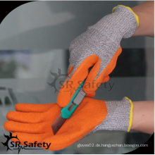 SRSAFETY billig Preis / Latex beschichtet Mesh Schneiden Arbeitshandschuh / Hand Handschuhe